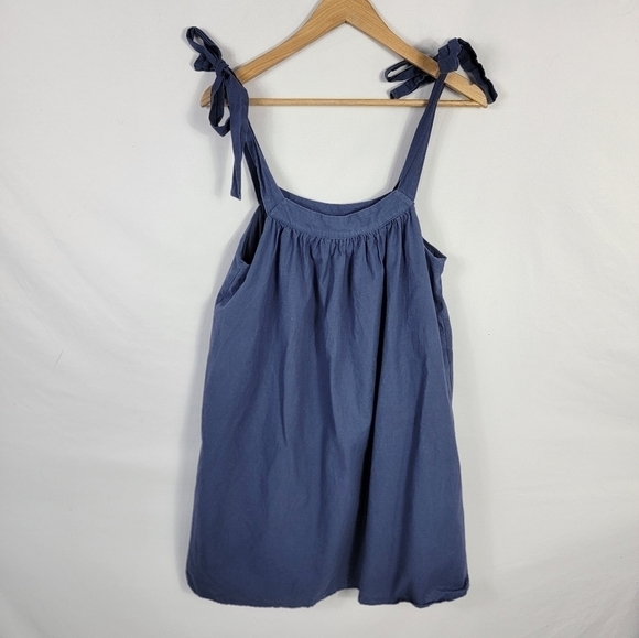 Lulus size Small Absolutely Darling Dark Blue Tie-Strap Mini Dress - Picture 7 of 11